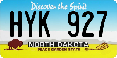 ND license plate HYK927