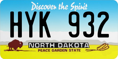 ND license plate HYK932