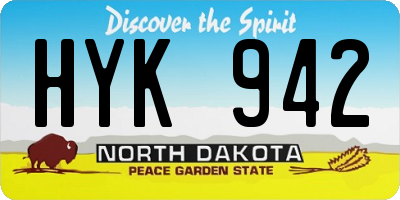ND license plate HYK942