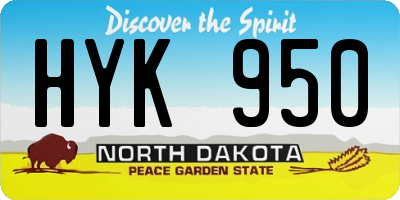 ND license plate HYK950