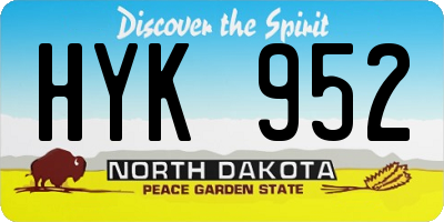 ND license plate HYK952