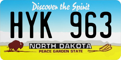 ND license plate HYK963
