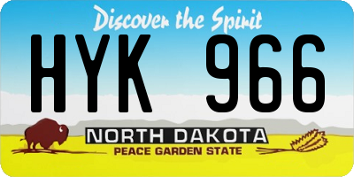 ND license plate HYK966