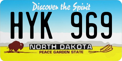 ND license plate HYK969