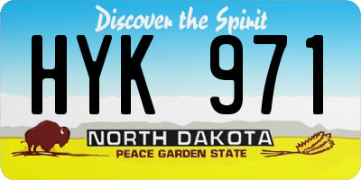 ND license plate HYK971