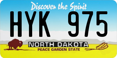 ND license plate HYK975