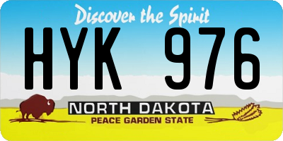 ND license plate HYK976