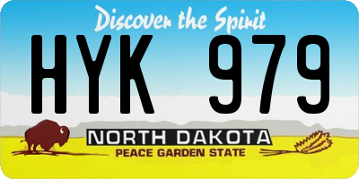 ND license plate HYK979