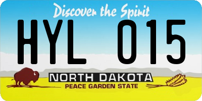 ND license plate HYL015