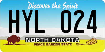 ND license plate HYL024