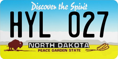 ND license plate HYL027