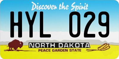 ND license plate HYL029