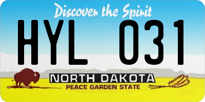 ND license plate HYL031
