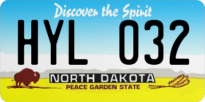 ND license plate HYL032