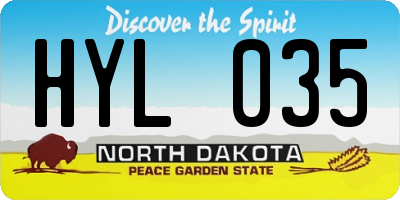 ND license plate HYL035