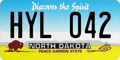 ND license plate HYL042