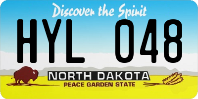ND license plate HYL048