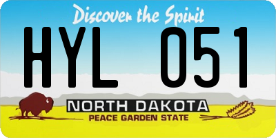 ND license plate HYL051