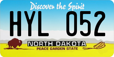 ND license plate HYL052