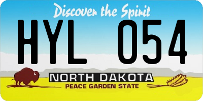 ND license plate HYL054