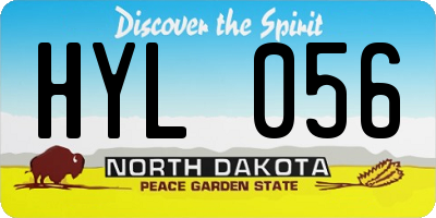 ND license plate HYL056