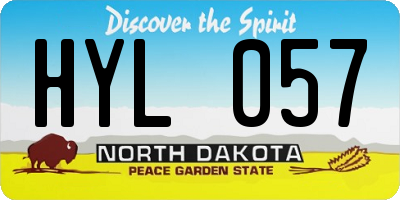 ND license plate HYL057