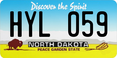 ND license plate HYL059