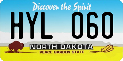 ND license plate HYL060