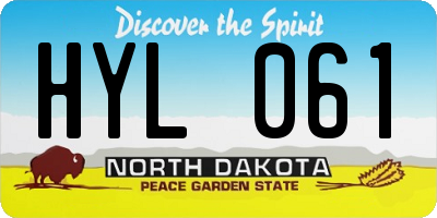 ND license plate HYL061