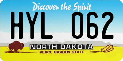 ND license plate HYL062