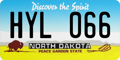 ND license plate HYL066