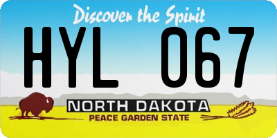 ND license plate HYL067