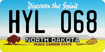 ND license plate HYL068
