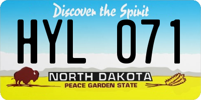 ND license plate HYL071