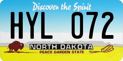 ND license plate HYL072