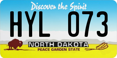 ND license plate HYL073