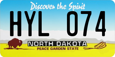 ND license plate HYL074