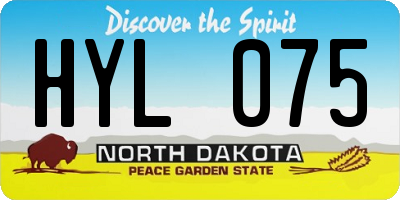 ND license plate HYL075