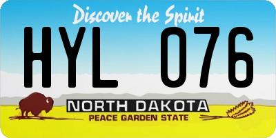 ND license plate HYL076