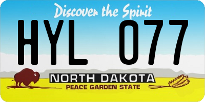 ND license plate HYL077