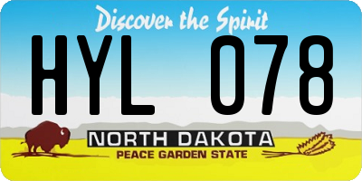 ND license plate HYL078