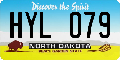 ND license plate HYL079