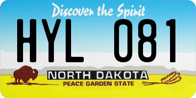 ND license plate HYL081