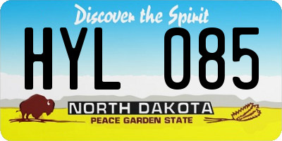 ND license plate HYL085
