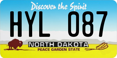 ND license plate HYL087