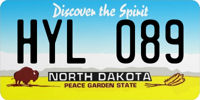 ND license plate HYL089