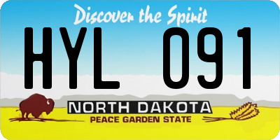 ND license plate HYL091