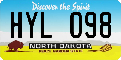 ND license plate HYL098
