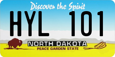 ND license plate HYL101