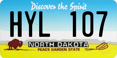 ND license plate HYL107